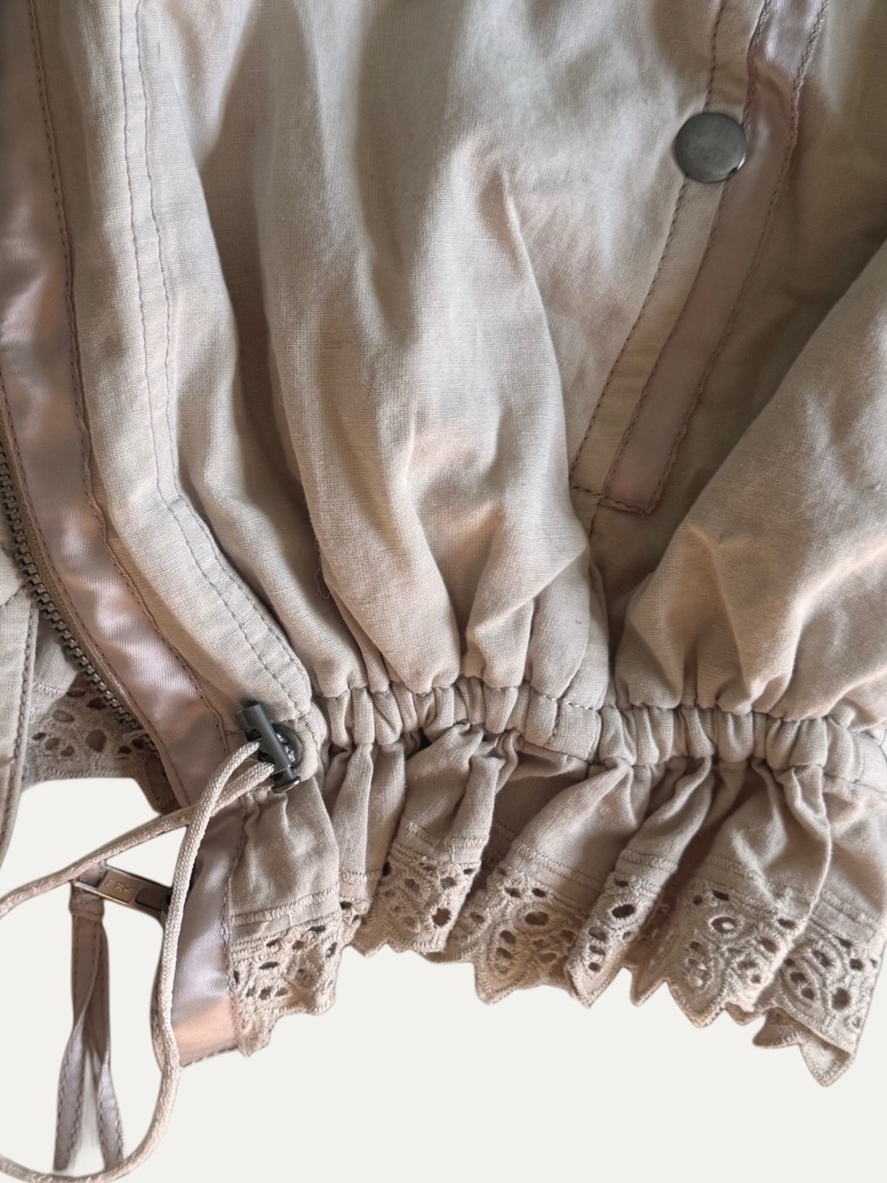 Anthropologie Eyelet Bomber Jacket - Picture 2 of 4